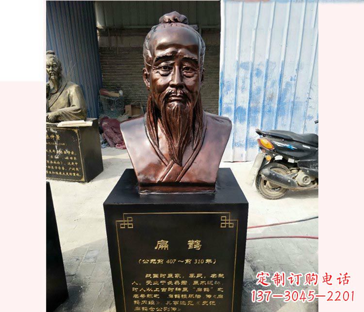 泰安铸造古代名医扁鹊胸像,展现生命的传承之美