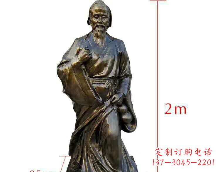 泰安以华佗荣耀传承,新世代领雕塑华佗铜雕