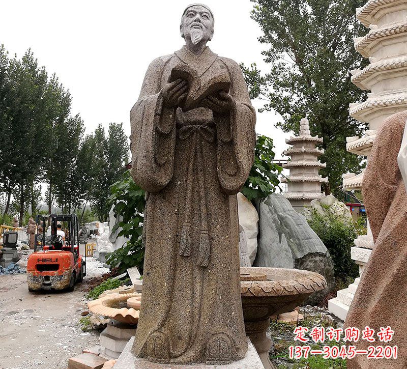 泰安古代名医李时珍石雕