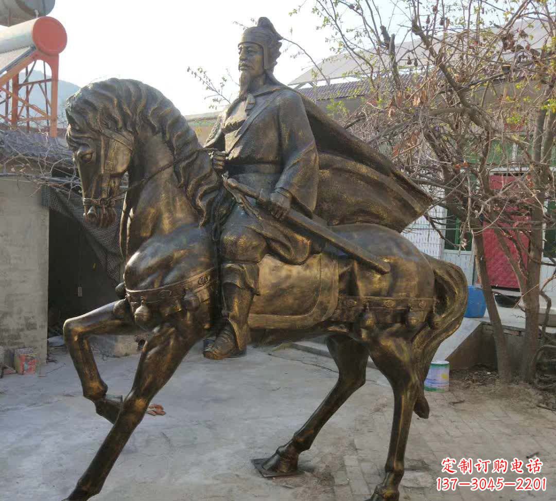 泰安古典风格骑马人物铜雕塑