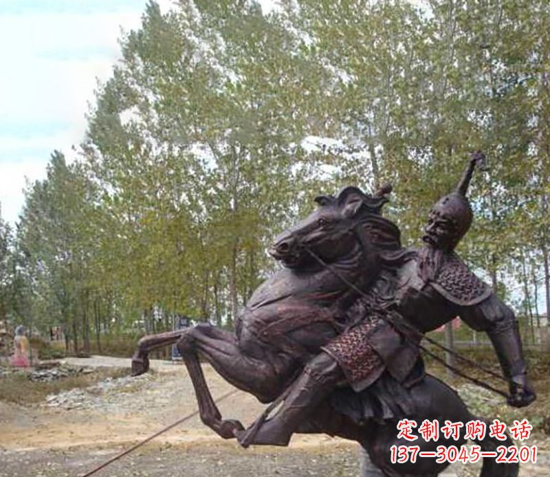 泰安古典风格骑马人物雕塑