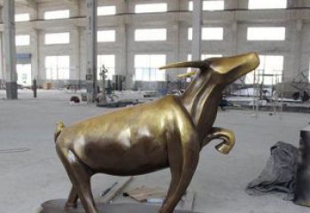 泰安铜制华丽小牛动物雕塑