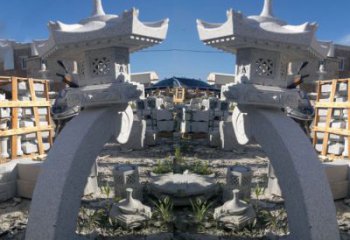 泰安精美大理石镂空石灯雕塑