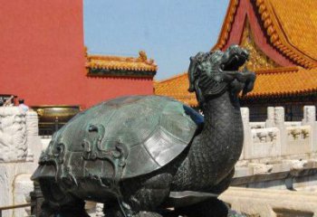 泰安精美铜雕龙龟，给你公园独特色彩