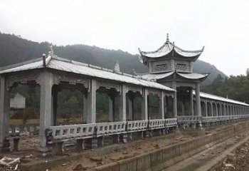 泰安中领雕塑定制精美的公园石雕亭子长廊