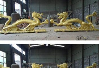 泰安古典传统双龙戏珠铜雕塑