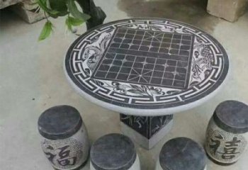 泰安公园景观石桌凳雕塑
