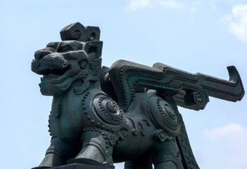 泰安中领雕塑-铜制獬豸雕塑