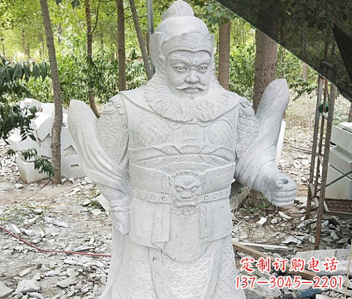 泰安古代人物关公石雕