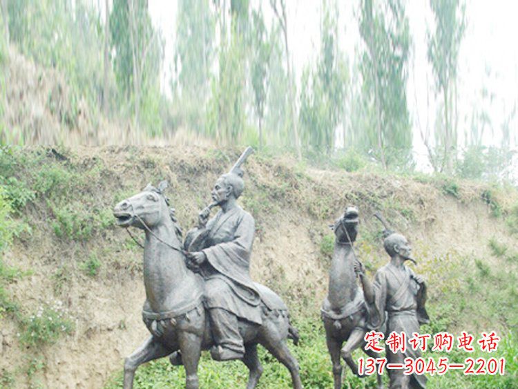 泰安中领雕塑|传承古老传统:古代人物骑马铜雕