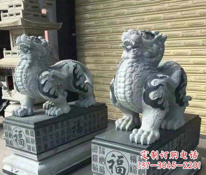 泰安传承经典的古典貔貅石雕