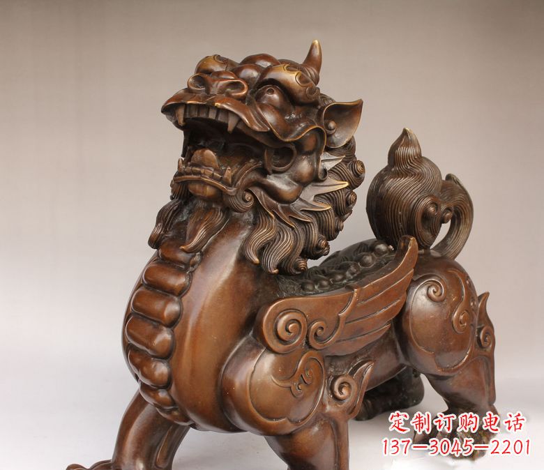 泰安古代神兽貔貅铜雕 