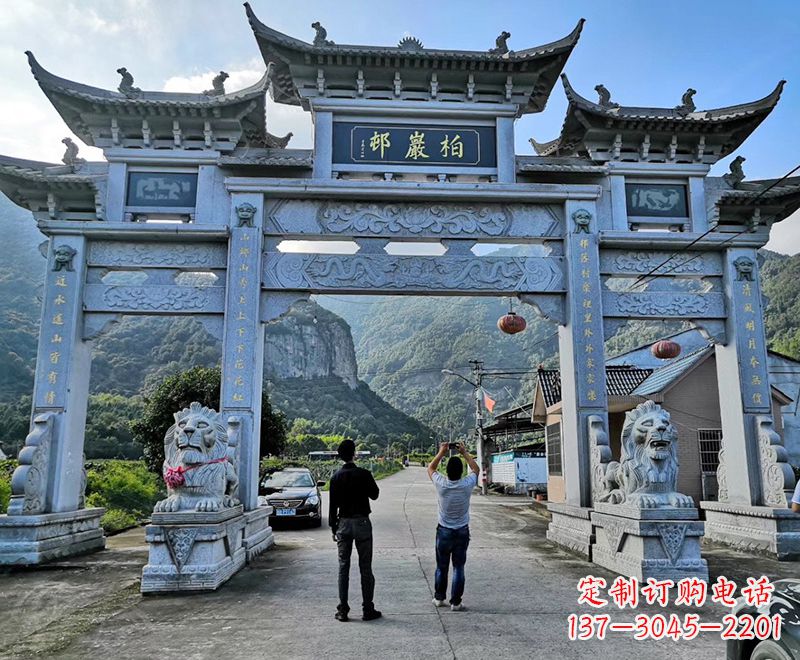 泰安古典牌坊石雕塑
