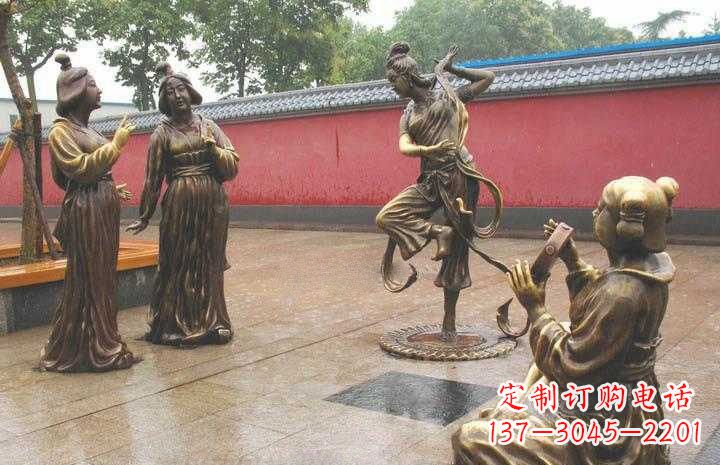泰安古代仕女铜雕