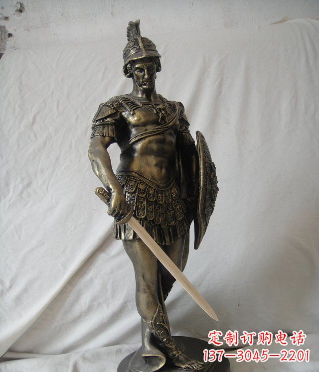 泰安古罗马风格的玻璃钢战士雕塑
