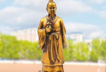 泰安古代神医纯铜扁鹊雕像