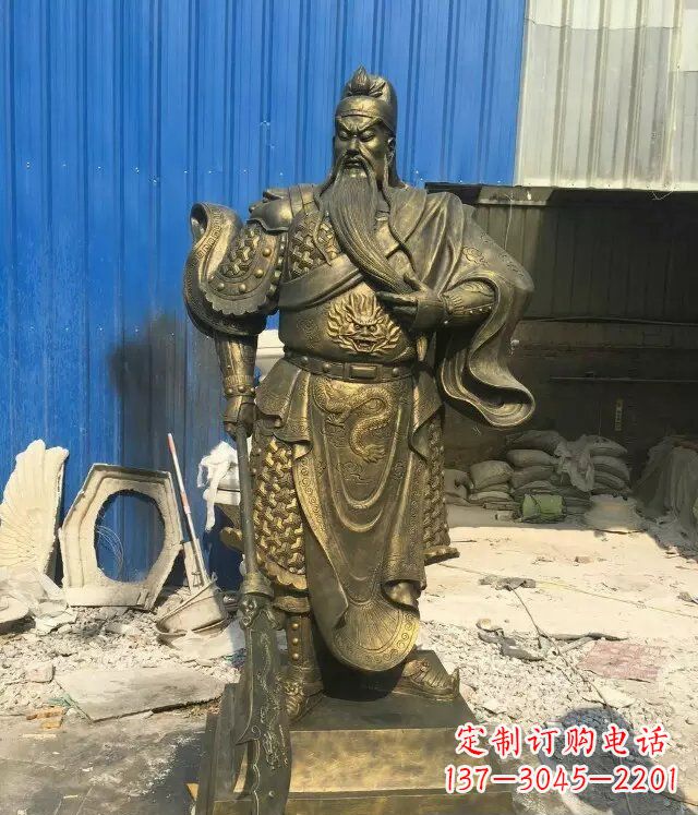 泰安精美雕刻的关公铜雕