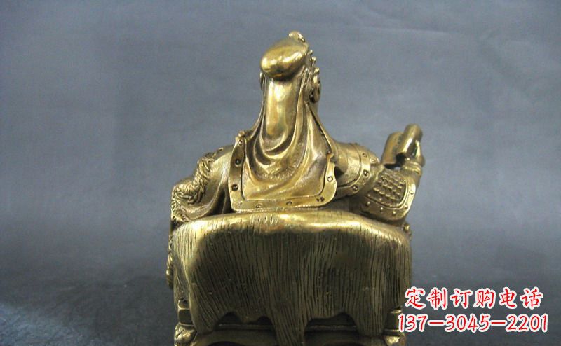 泰安关公读春秋武财神铜雕