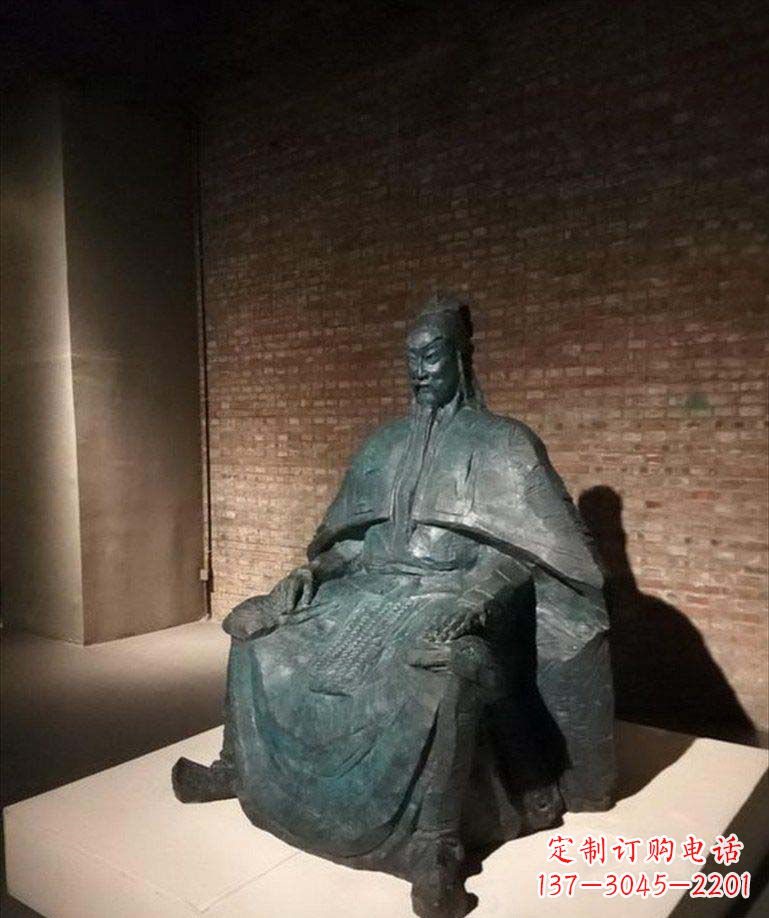 泰安古典御守关公铜雕