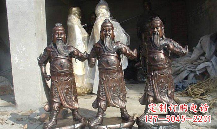 泰安精美绝伦的关公铜雕塑