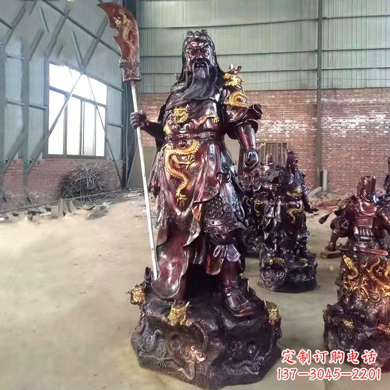 泰安关公关二爷铜雕神像