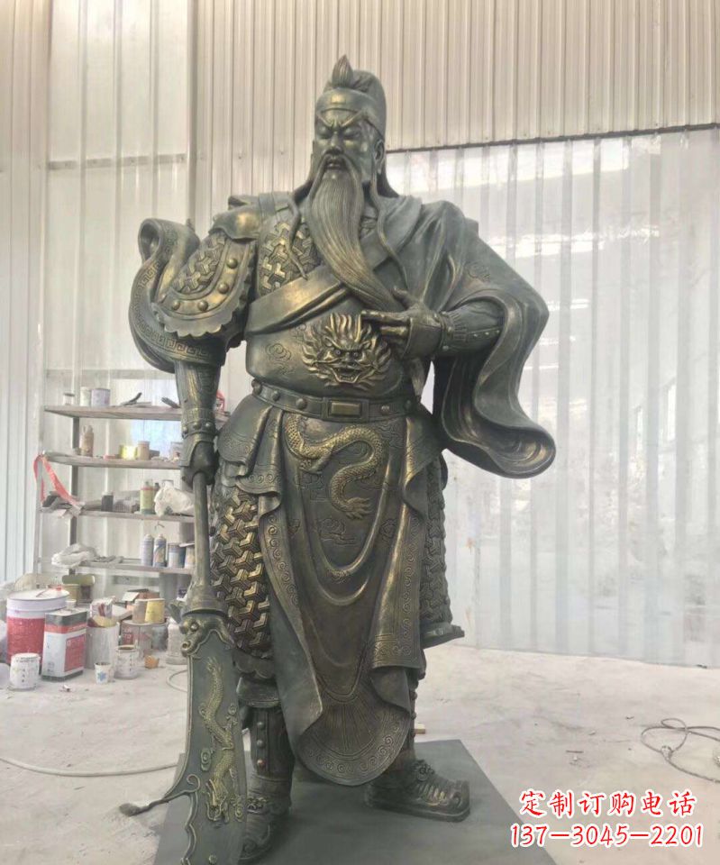 泰安关公铜雕–传承古老的英雄气概