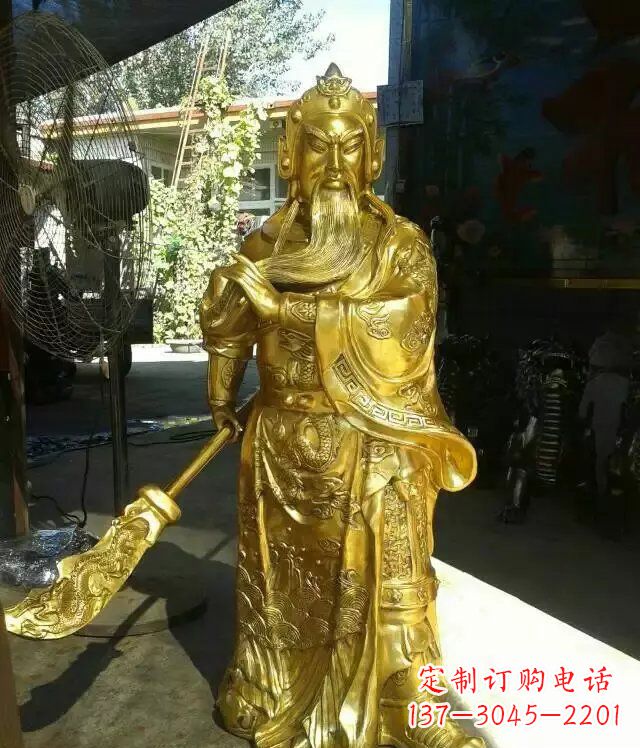 泰安关公提刀武财神铜雕