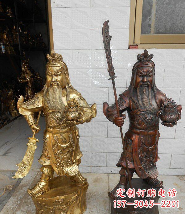 泰安拥有历史韵味的关公武财神铜雕