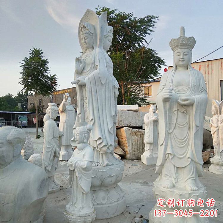 泰安观音 石雕送子观音 汉白玉观音佛像厂家直销石雕汉白玉菩萨_27