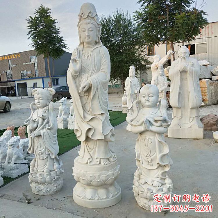 泰安永恒的祝福——观音菩萨送子佛像石雕