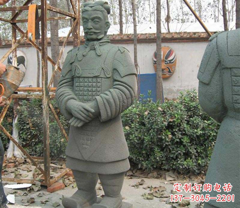 泰安广场兵马俑石雕