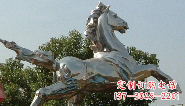 泰安精美不锈钢奔马雕塑