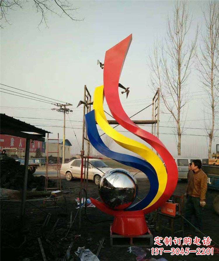 泰安不锈钢彩色凤凰雕塑