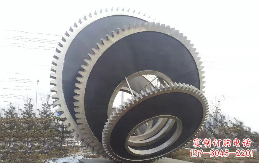 泰安大型不锈钢齿轮雕塑