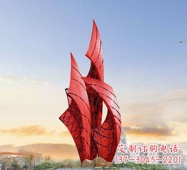 泰安不锈钢抽象船帆雕塑