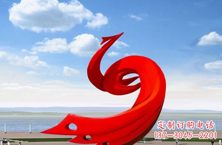 泰安领雕塑:不锈钢凤凰雕塑