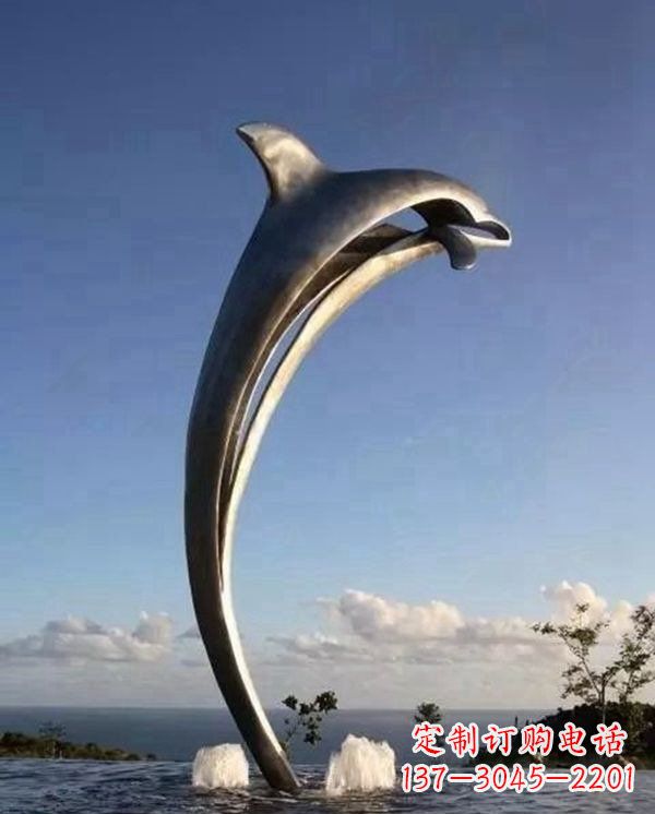 泰安精致雕刻,细腻传递—中领雕塑海豚雕塑