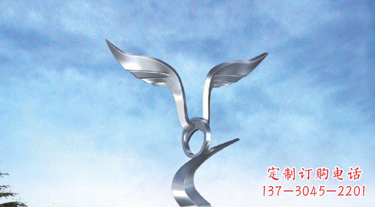 泰安中领雕塑出品:不锈钢海鸥雕塑