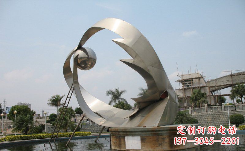 泰安室外不锈钢喷泉雕塑