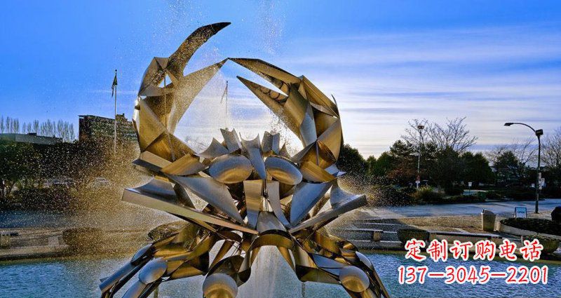 泰安优美雅致的不锈钢螃蟹抽象雕塑