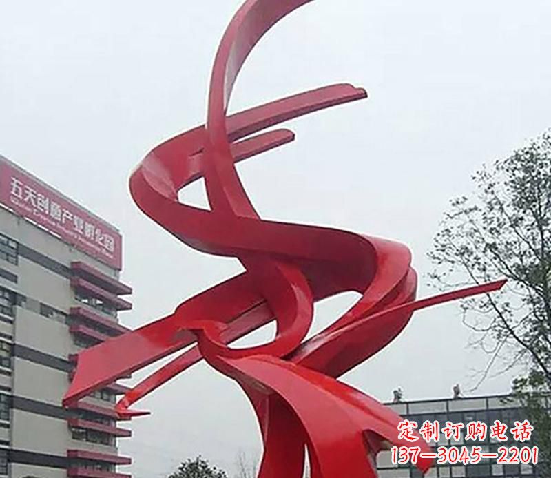 泰安不锈钢抽象飘带雕塑