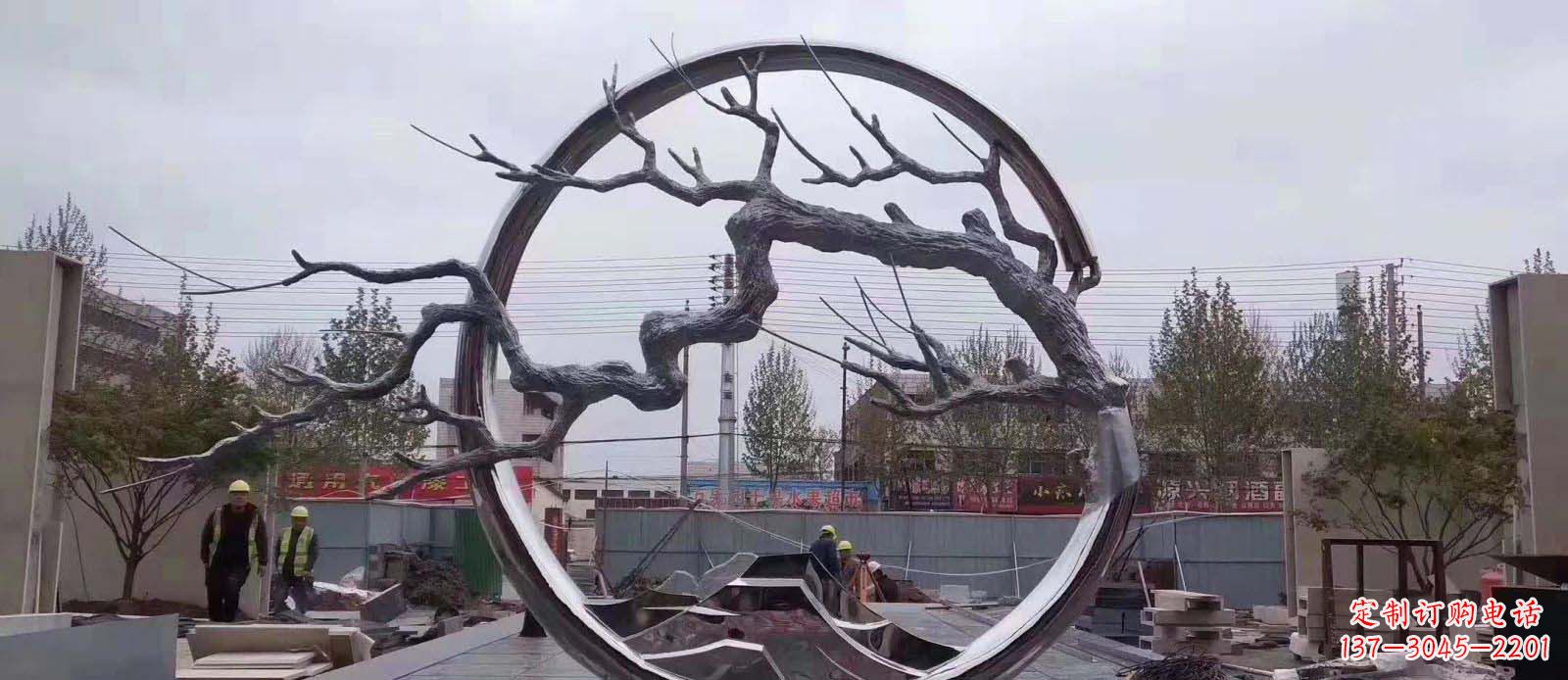 泰安精致不锈钢抽象树枝雕塑