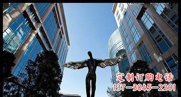 泰安精美不锈钢抽象天使雕塑