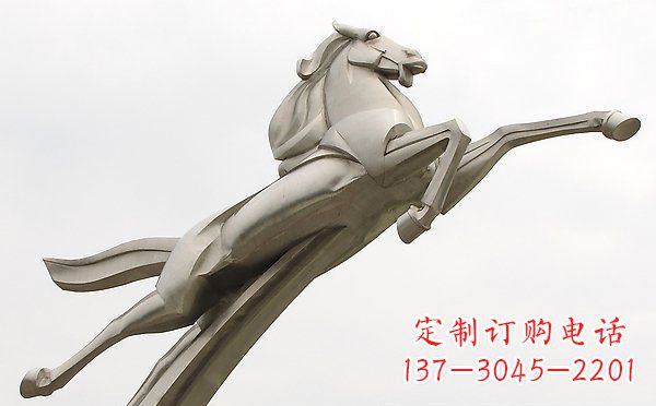 泰安精美不锈钢一马当先雕塑