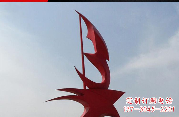 泰安广场不锈钢船帆景观雕塑