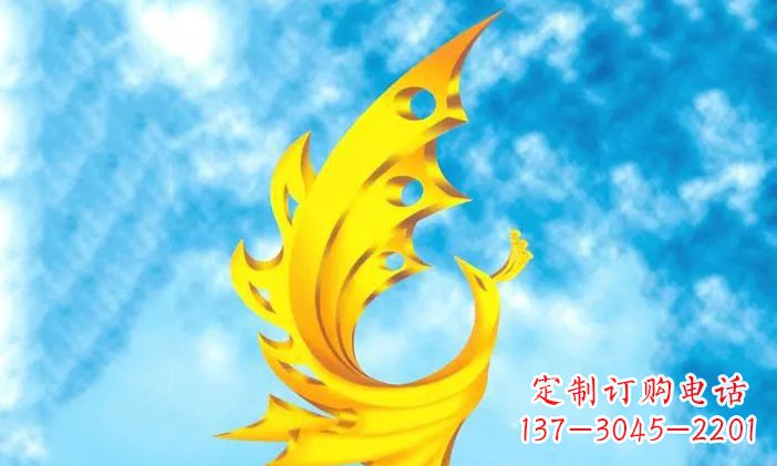 泰安中领雕塑-不锈钢凤凰雕塑