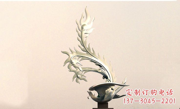 泰安精致的不锈钢凤凰雕塑