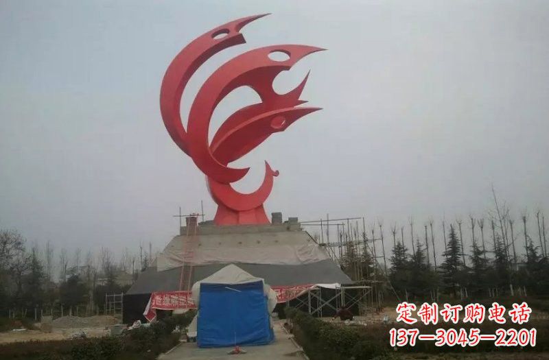 泰安优雅精致的不锈钢凤凰雕塑
