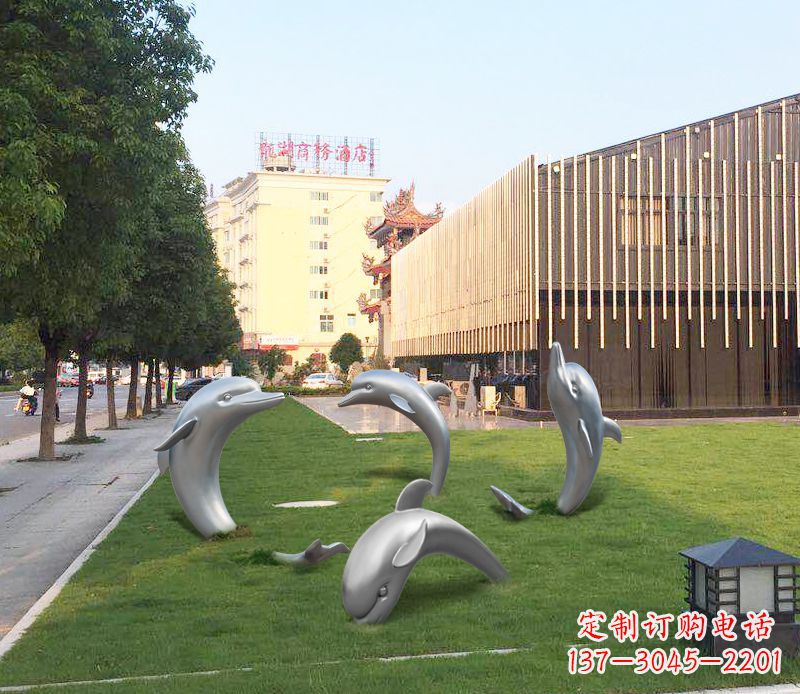 泰安艺术雕塑“海豚”摆件