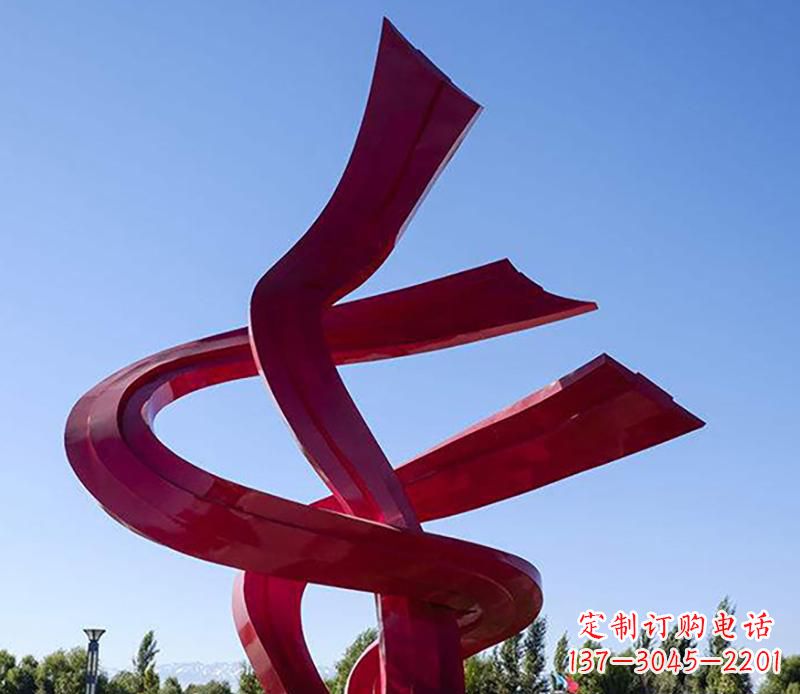 泰安不锈钢飘带景观雕塑
